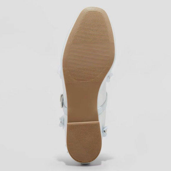 A NEW DAY Light Blue Everly Floral Mesh Ballet Flats Memory Foam Insole- Size 11 - Picture 3 of 6